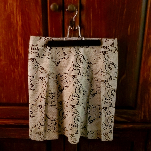 Gianni Bini High Waist Pleated Lace Skirt  Size 6 - Picture 1 of 5